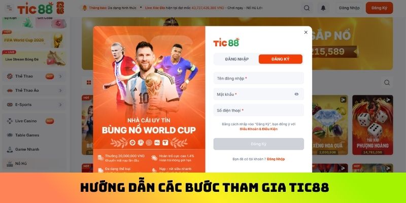 Hướng dẫn các bước tham gia Tic88